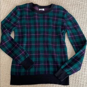 J. Crew Teddy Plaid Sweater Size Small